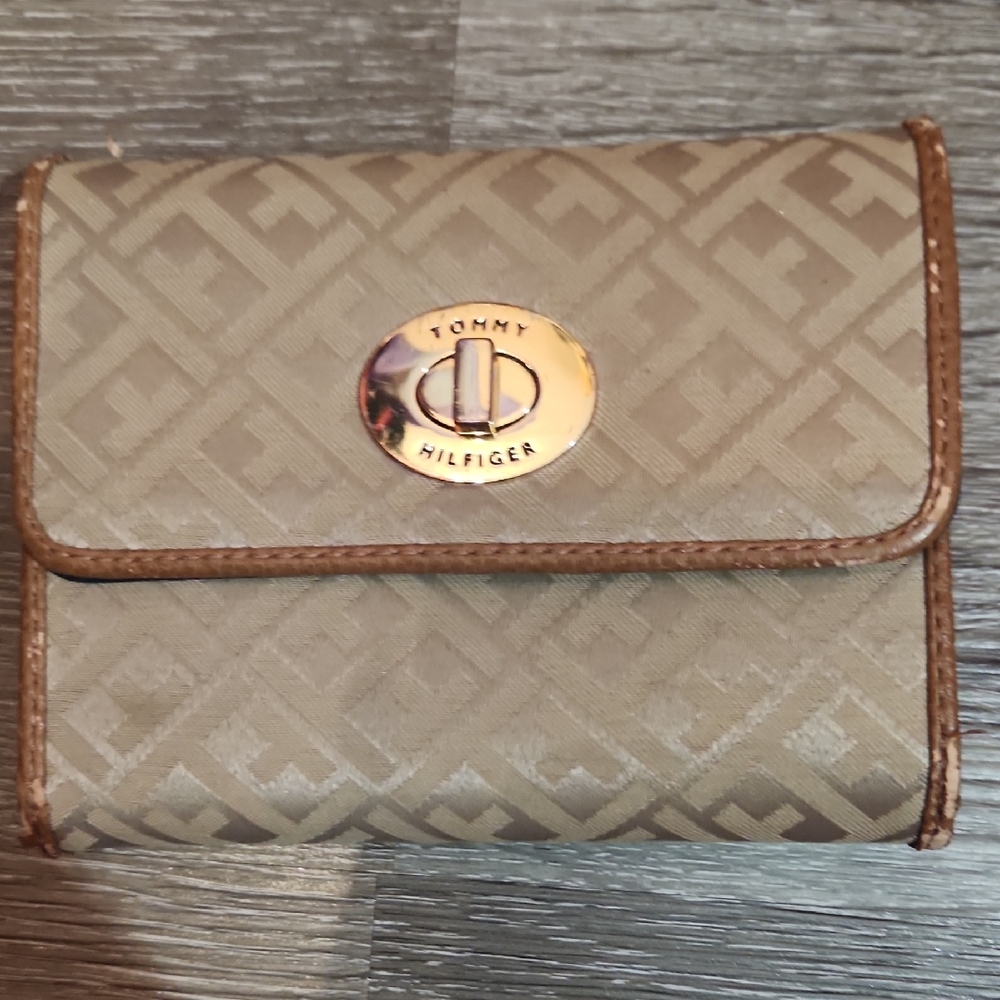 Tommy Hilfiger Beige and Brown Wallet